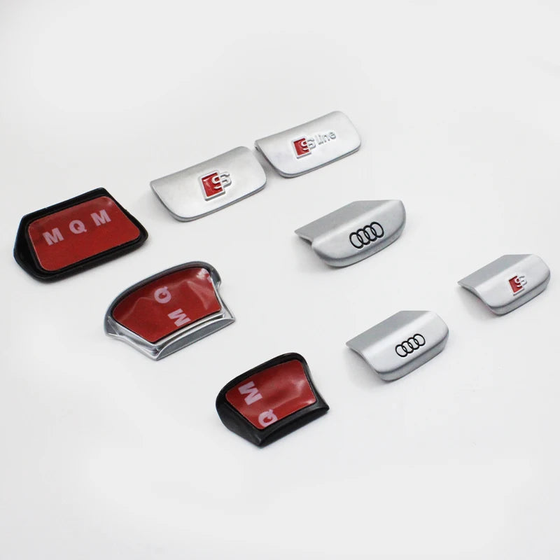 3D Metal Car Steering Wheel Emblem Sticker Interior Badge Accessories For Audi S Line A3 A4 A5 A6 A7 A8 S3 Q5 Q7 Q2 Q3 S3 S4 S8