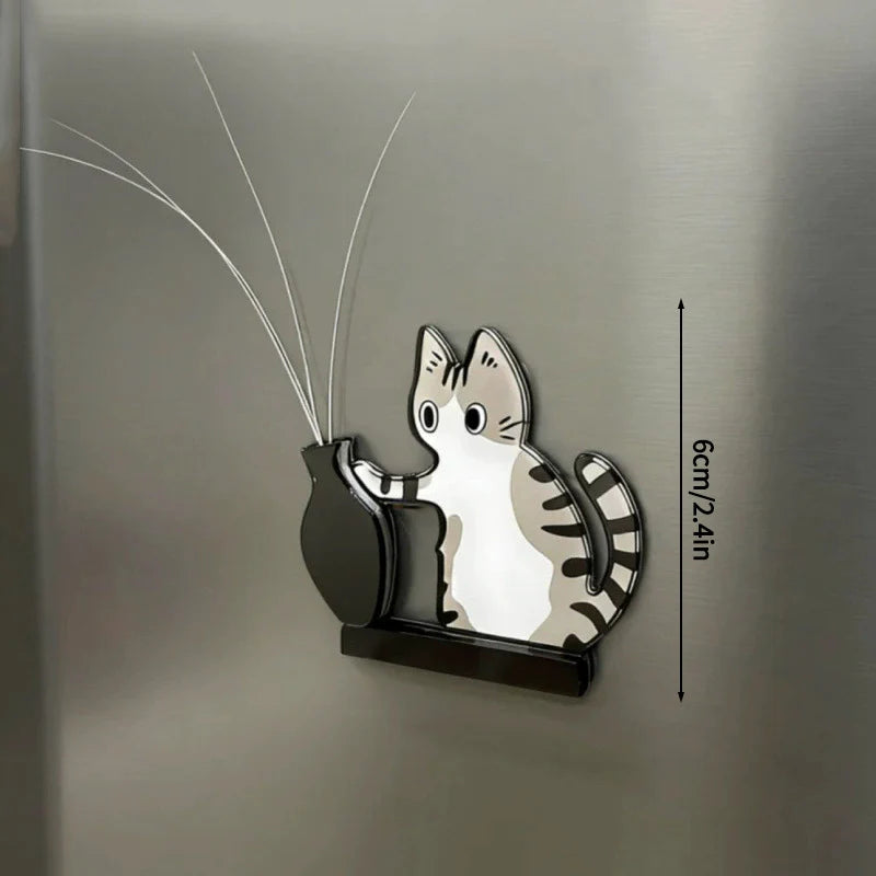 Cat Accessories Cat Whiskers Collector Cats Hair Storage Box Cute Cats Refrigerator Magnet Accessories for Cats