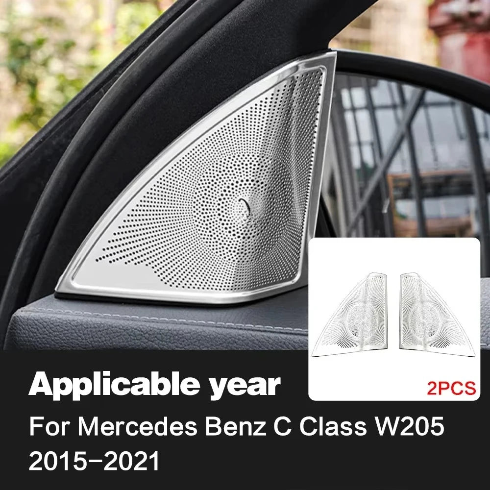 For Mercedes Benz W205 W213 X253 Car Door Audio Cover Speaker Decor Loudspeaker Trim Interior Accessories GLC C E Class E200