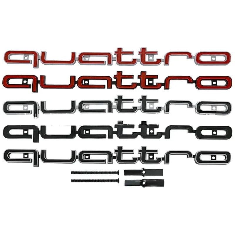 1Pc Front Grille Emblem 3D ABS Car Emblem Badge Auto for Audi Quattro Logo A3 A4 A5 A6 A6L A7 A8 Q3 Q5 Q7 S3 S4 S5 RS3 RS4 RS6