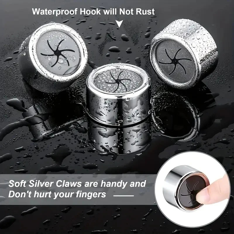 1pc/3pcs Adhesive Wall Mounted Towel Holder, Suction Cup Towel Clip For Bathroom & Kitchen