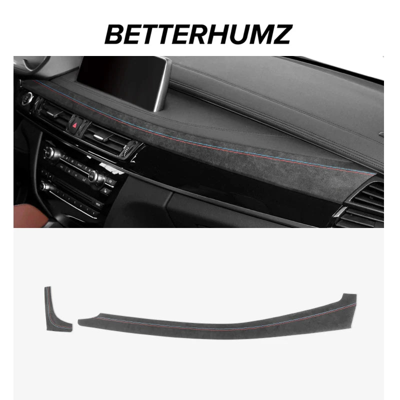 Pour BMW X5 F15 X6 F16 en Alcantara Tableau de Bord Panneau Garnitures Bandes Instrument Performance Autocollants Accessoires Intérieur de Voiture