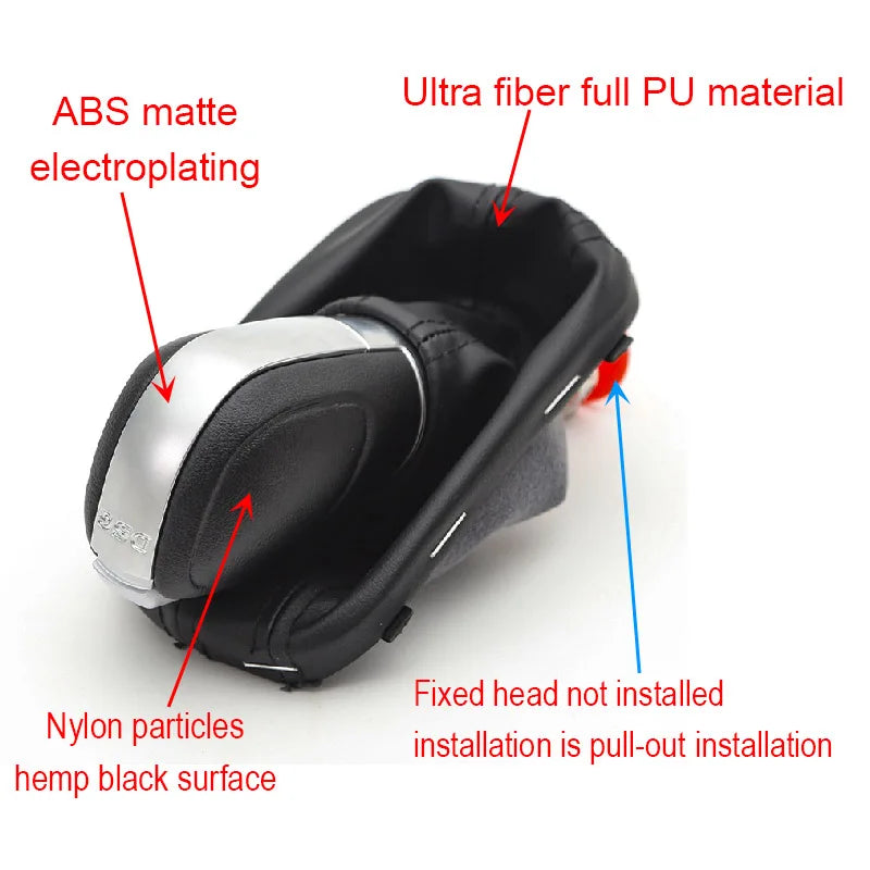Automatic Gear Shift Knob Stick Lever Shifter Leather Dust Cover For VW Tiguan 5N 2012-2015 Golf 6 jetta MK6 EOS GOLF PASSAT