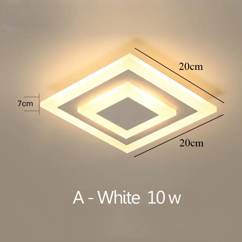 Modern LED Ceiling Light For Corridor Lamps Bathroom Living Room Balcony Round Square Lighting Home Decorative Fixtures Dropship