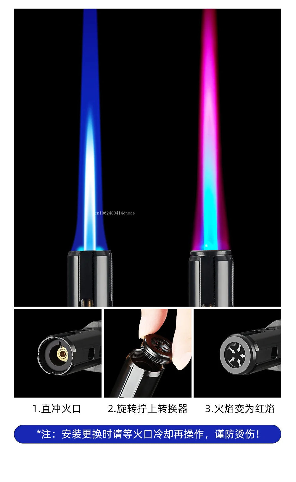 Outdoor Multifunctional High-temperature Spray Gun Lighter Windproof Inflatable Blue Flame Laser Bottle Opener Lighting Lighter