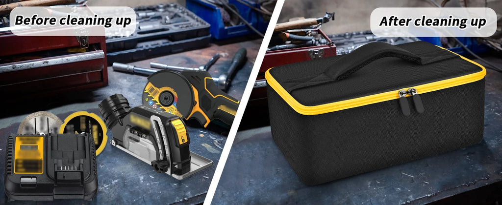 Bag Compatible with DEWALT 20V MAX Cut Off Tool 3 in 1 Brushless (DCS438B), Storage Case Carrying Holder Organizer for Charger,