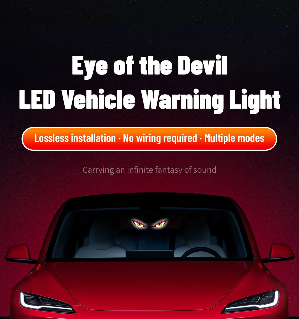 Monster Eye Antenna Flash Light Solar Car Decoration Demon Light Universal Roof Anti-Rear-End Demon Eye Modification