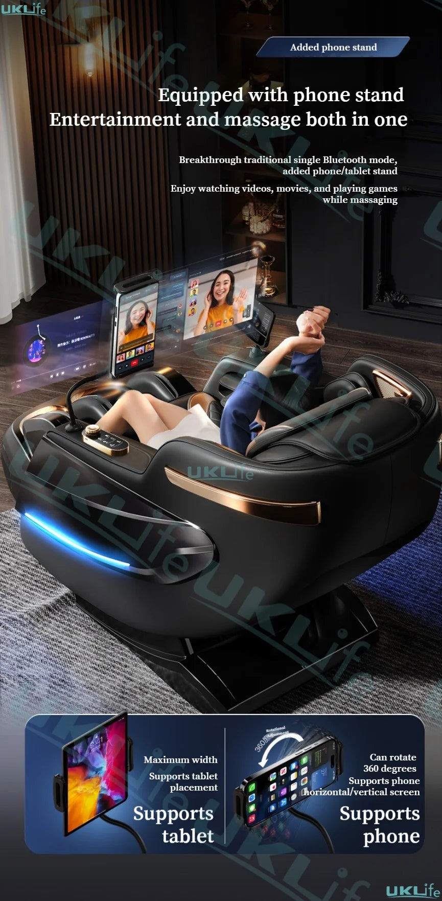 2026 MAX6D Dual-Core Jade Massage Chair with Calf Massage, 152cm Dual SL Track, AI Voice Control, Zero Gravity Mode