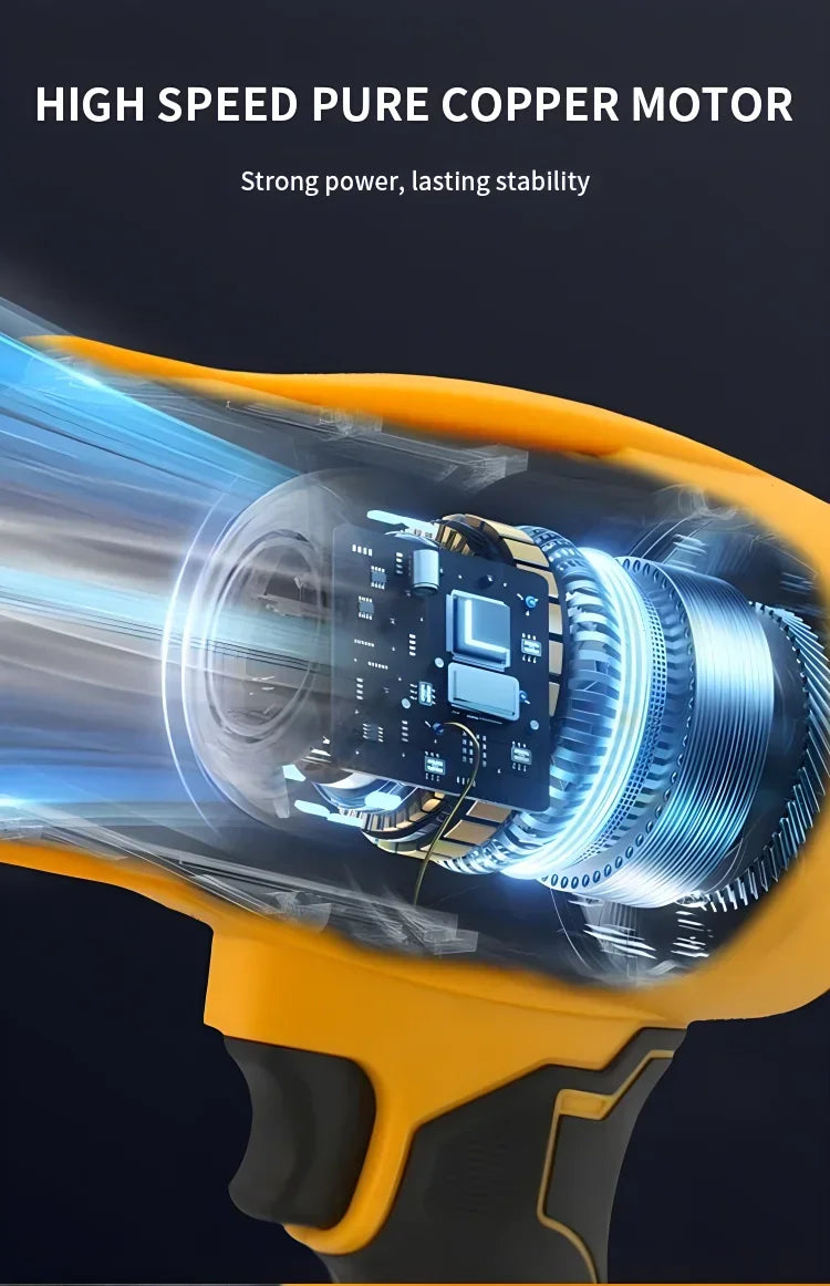 DEWALT Cordless Air Blower Brushless Turbo Fan Violent Fan 800G Thrust Handheld Dust Blowing Tool Rechargeable 20V Battery