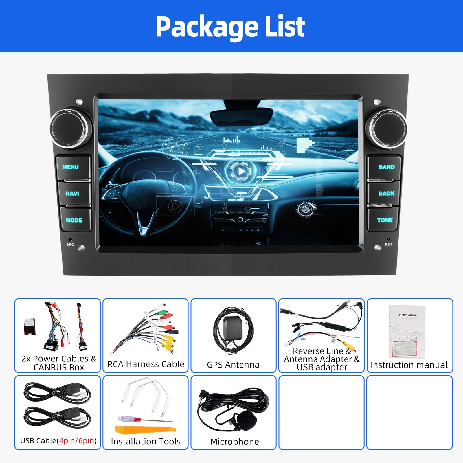 ESSGOO Car Radio CarPlay Android 15 For Opel Astra Vectra Vauxhall Antara Zafira Corsa C D Vivaro Meriva Auto ﻿