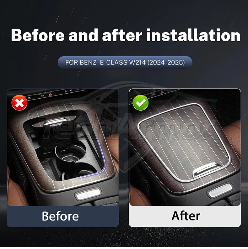 Car Center Console Control Panel Frame Decoration Edge Trim For Mercedes-Benz W214 2024-2025 Auto Interior Protector Accessories
