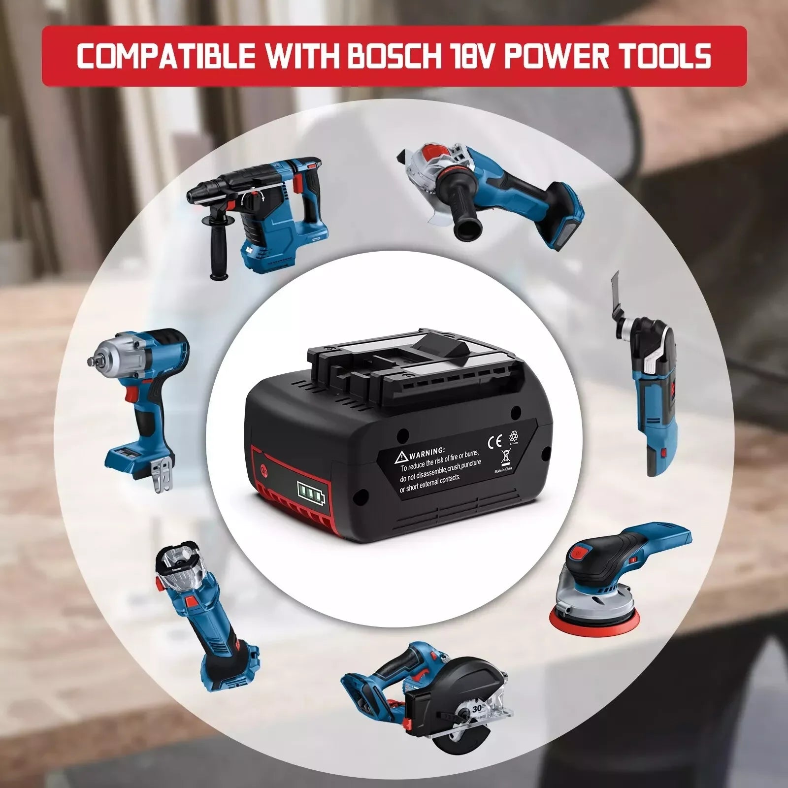 For BOSCH 18V 8.0Ah Lithium-ion Battery GBA 18V 8000mAh Professional GBA GSR GSB BAT618 BAT609 BAT619 BAT620 Power Tool Battery