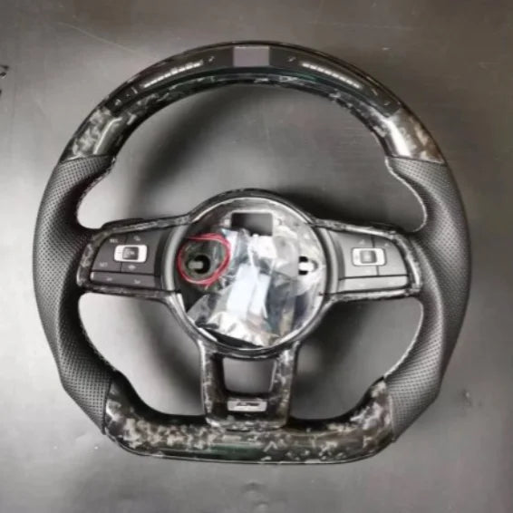 100% Real Carbon Fiber Steering Wheel For VW Volkswagen Golf 7 Rline GTI GTS GTD GTE Polo GTI Scirocco T-ROC Tiguan
