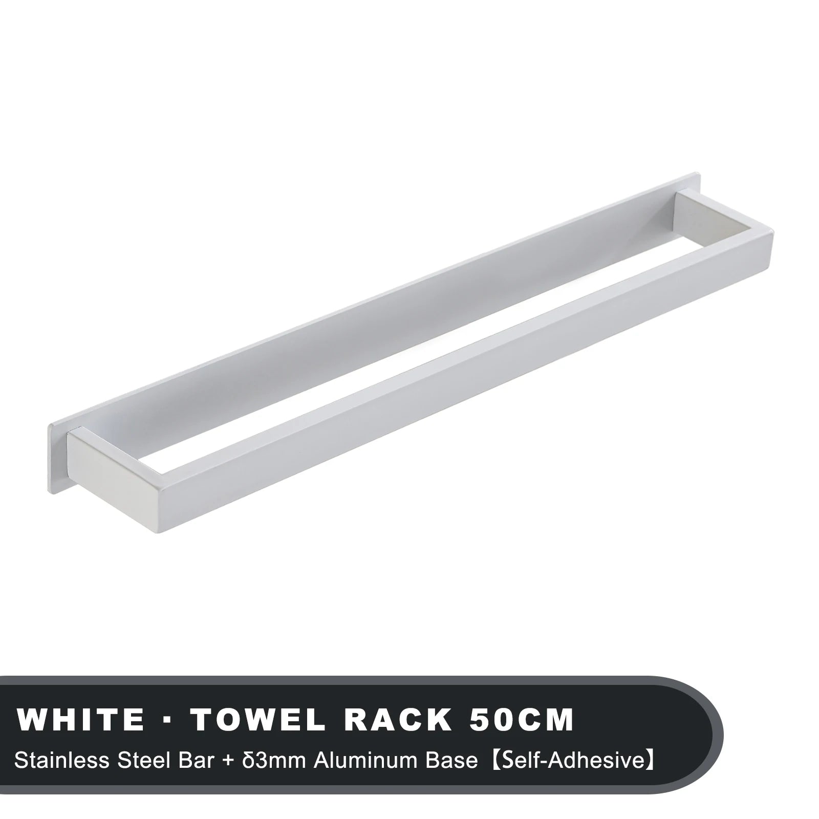 Strong Adhesive Bathroom Towel Rack Stainless Steel Bath Towel Hanger Wall Mounted Kitchen Hand Towel Holder No Drill