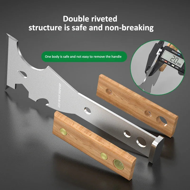 Stainless Steel Painter Scraper Cleaning Shovel Hammerhead Nail Drywall Hand Tool for Joint Taping Finishing Patching on Drywall