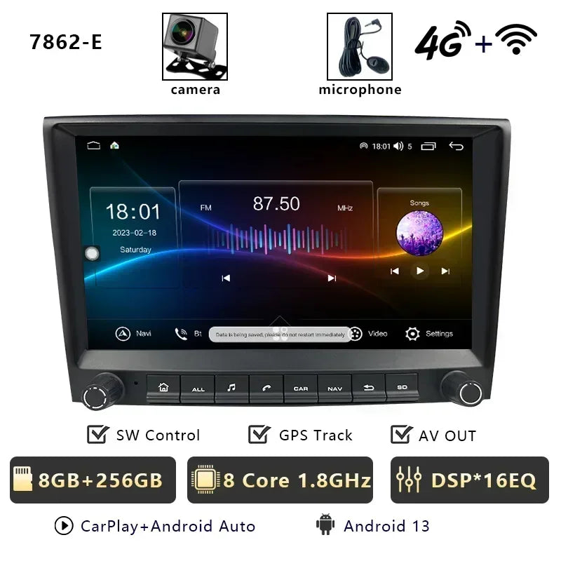 CHSTEK Carplay Android 13 For Porsche 911 987 997 Cayman Boxster Car Radio Player Multimedia GPS WIFI 4G RDS Bluetooth Autoradio
