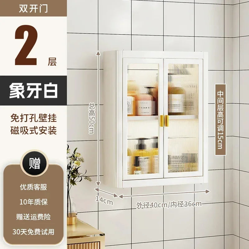 Modern Wall Mounted Bathroom Cabinet white Waterproof Storage Organizer Shelf for Toilet Vanity Bathroom home Decor Furniture