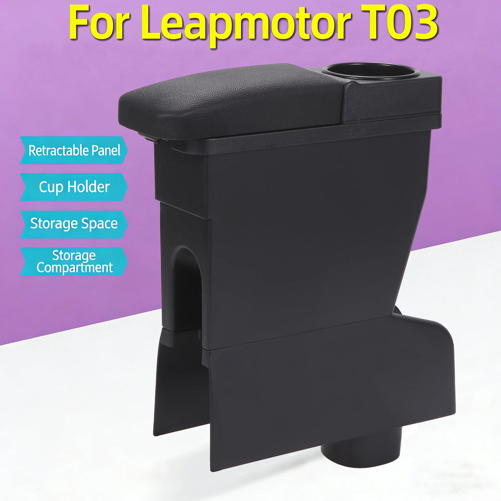 For Leapmotor T03 Armrest Box For Leapmotor T03 Car Armrest 2021-2026 Central Storage Water Cup Holder Car Accessories Parts