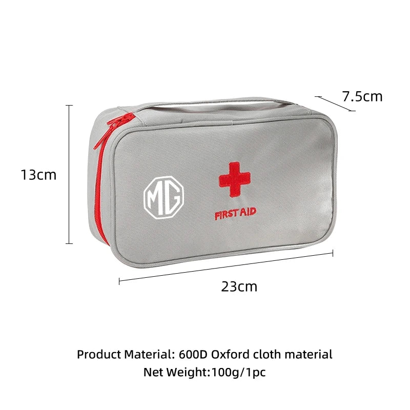 Car Portable Medicine Kit Outdoor First Aid Supplies Bag For Morris Garages MG 6 3 5 7 TF ZR ZS HS GS GT Hector RX5 RX8 Gundam