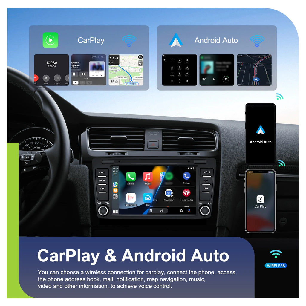 4+64G 8inch Wireless Carplay Android Auto For Skoda Octavia 2 A5 2004-2013 Car Radio CarPlay GPS Navigation WIFI RDS Stereo