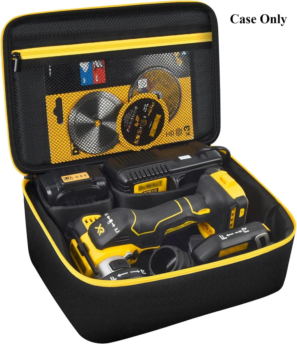 Bag Compatible with DEWALT 20V MAX Cut Off Tool 3 in 1 Brushless (DCS438B), Storage Case Carrying Holder Organizer for Charger,