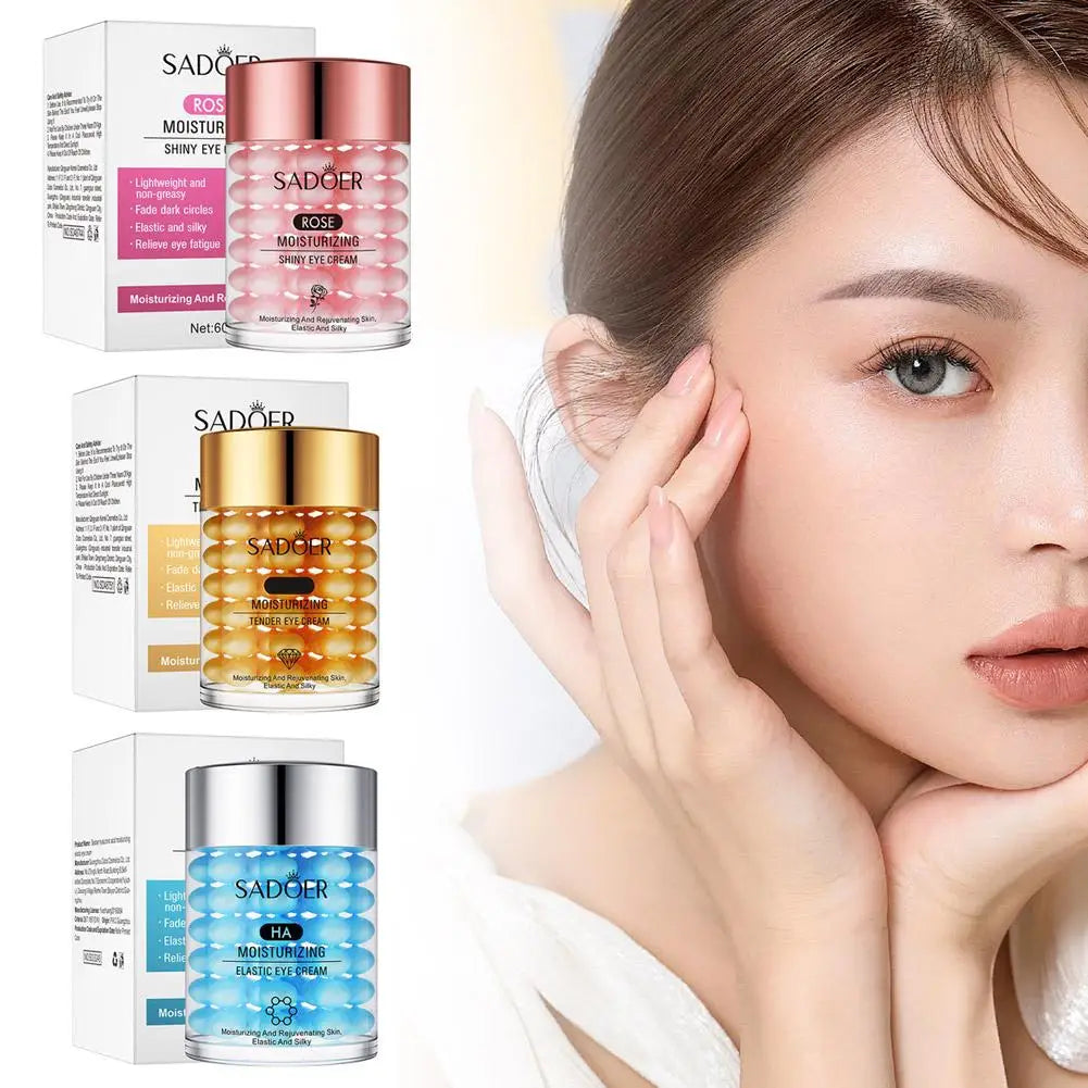 SADOER Rose Eye Cream Anti Dark Circles Eye Bags Under Eyes Firming Moisturizing Collagen Hydrating Beauty Eyes Creams Skin Care