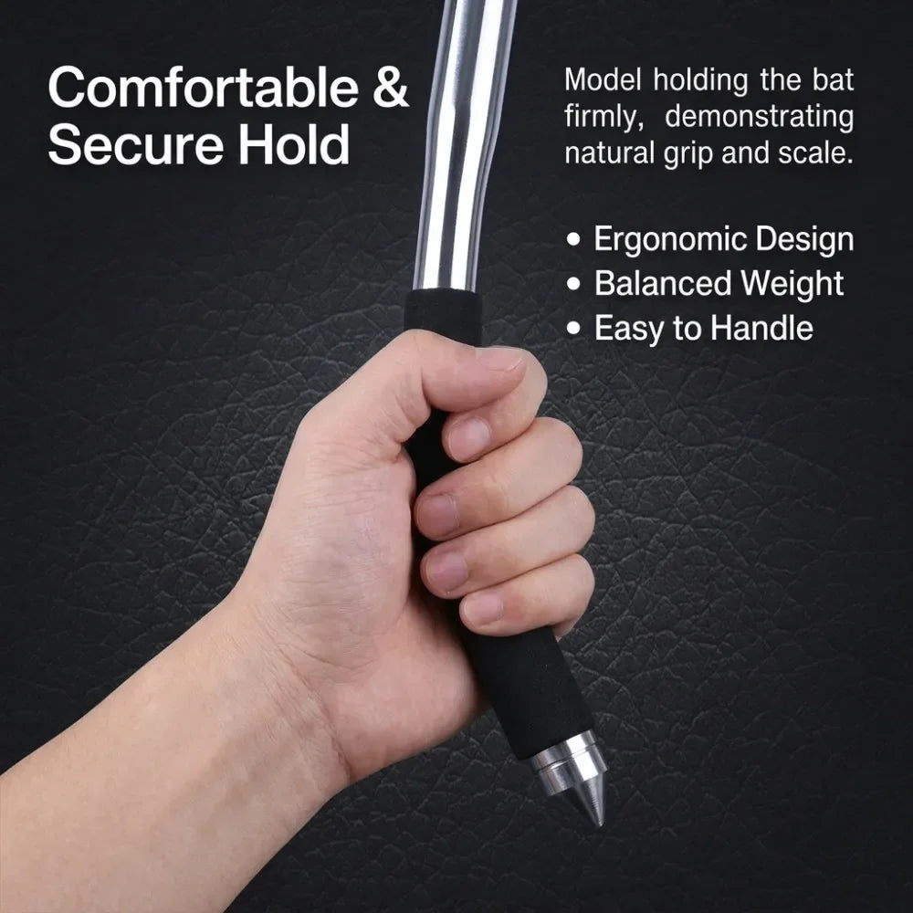 50cm Stainless Steel Baseball Bat Multi-Functional Car Emergency Stick Non-slip Comfortable Grip Baseball Bats Self Defense