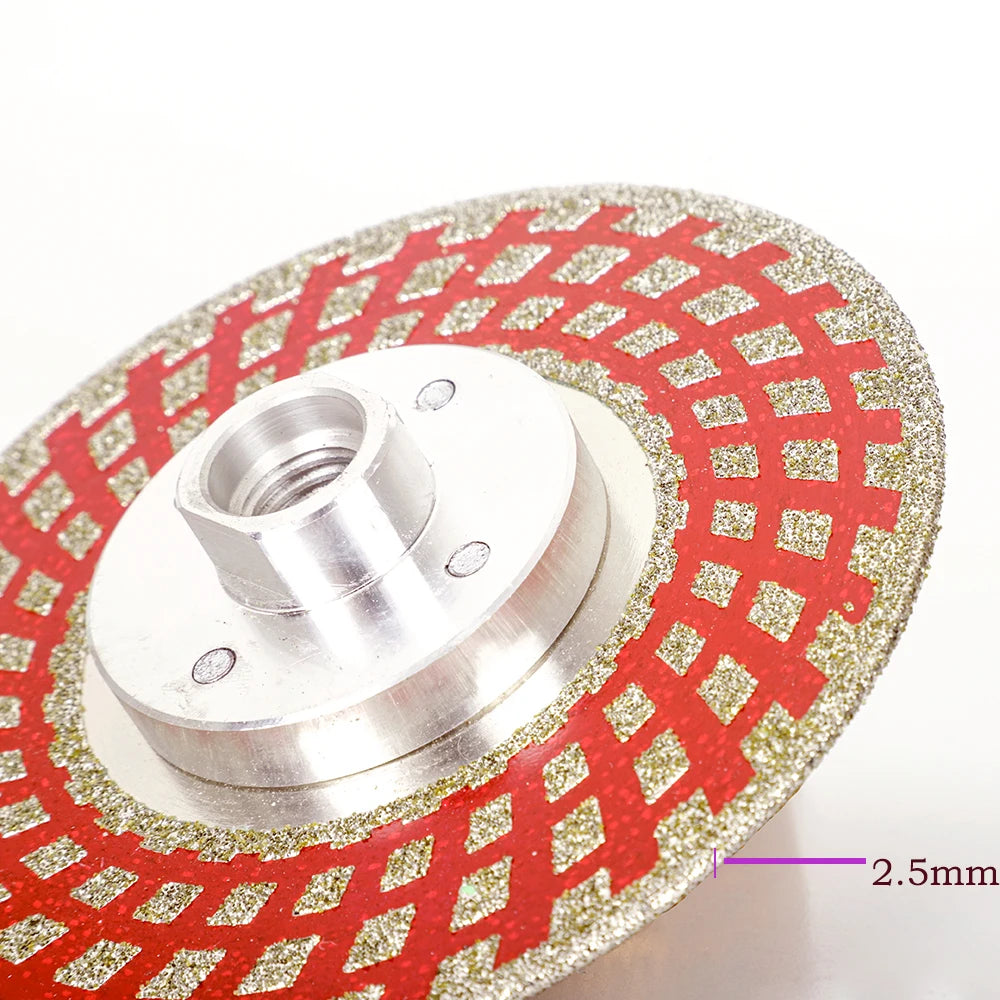 5"125mm M14 Flange Electroplated Diamond Cutting Disc Stone Concrete Floor Tile Grinding Pad Polishing Block Abrasive Saw Blade