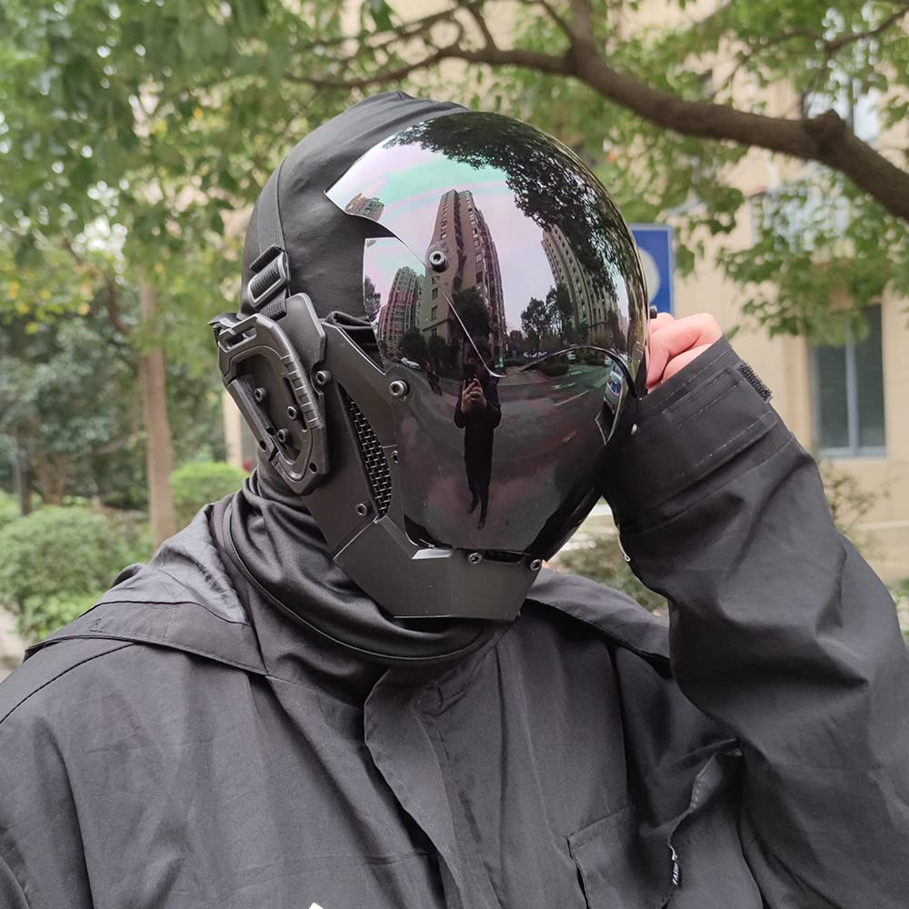 JAUPTO Cyberpunk Mask Playing Cosplay Future Futuristic Cool Standard Model Science Fiction for Halloween Party