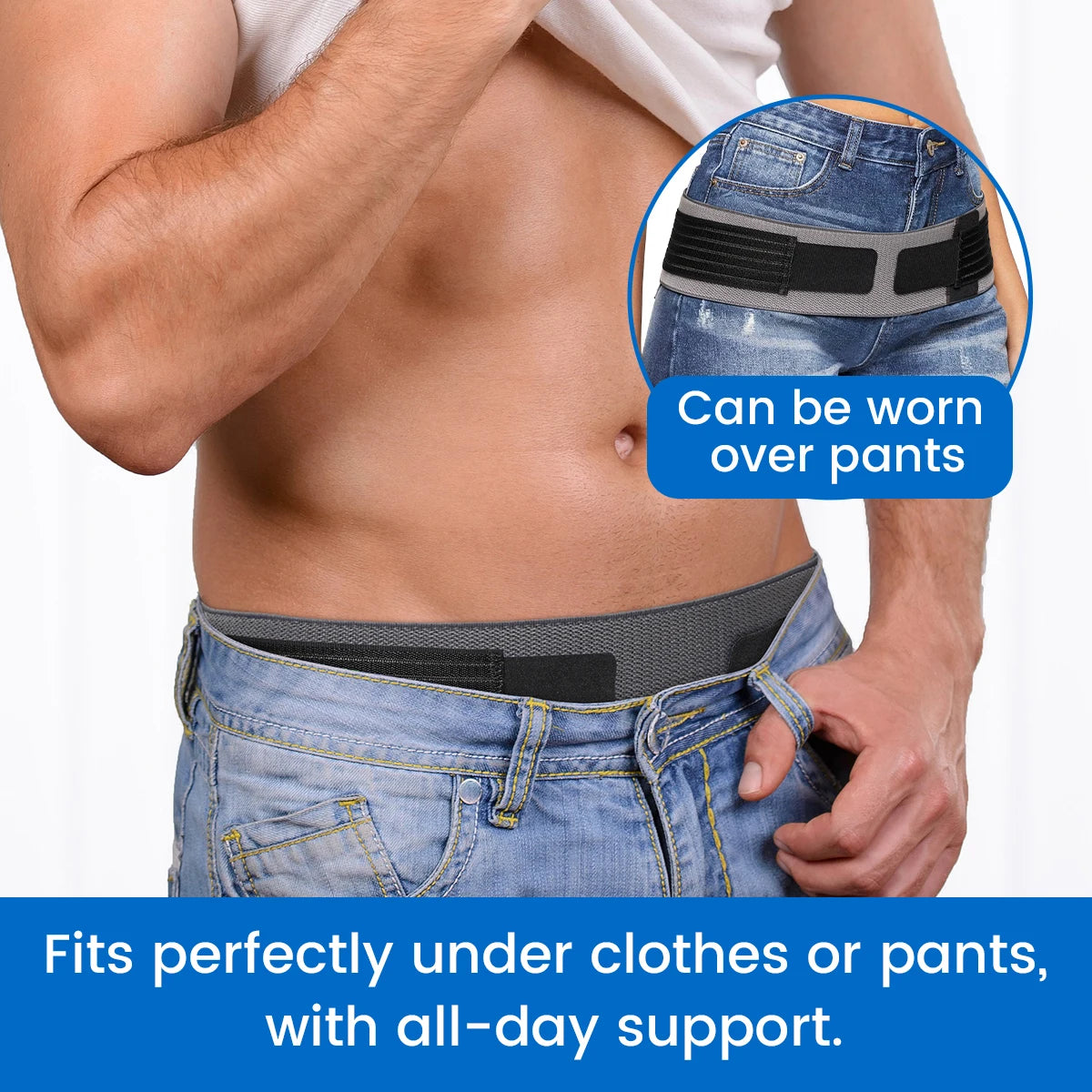 VELPEAU Sacroiliac SI Joint Hip Belt for Sciatica, Lower Back Pain, Postpartum Recovery Pelvic Belt, Non-Slip and Wear Resistant