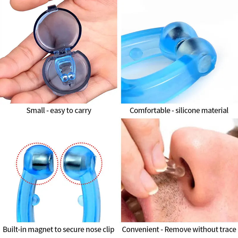 NEW Silicone Magnetic Anti Snoring Device Stop Snoring Mini Nose Clip Improve Sleeping For Men/Women Beauty Health 1/2/4PCS