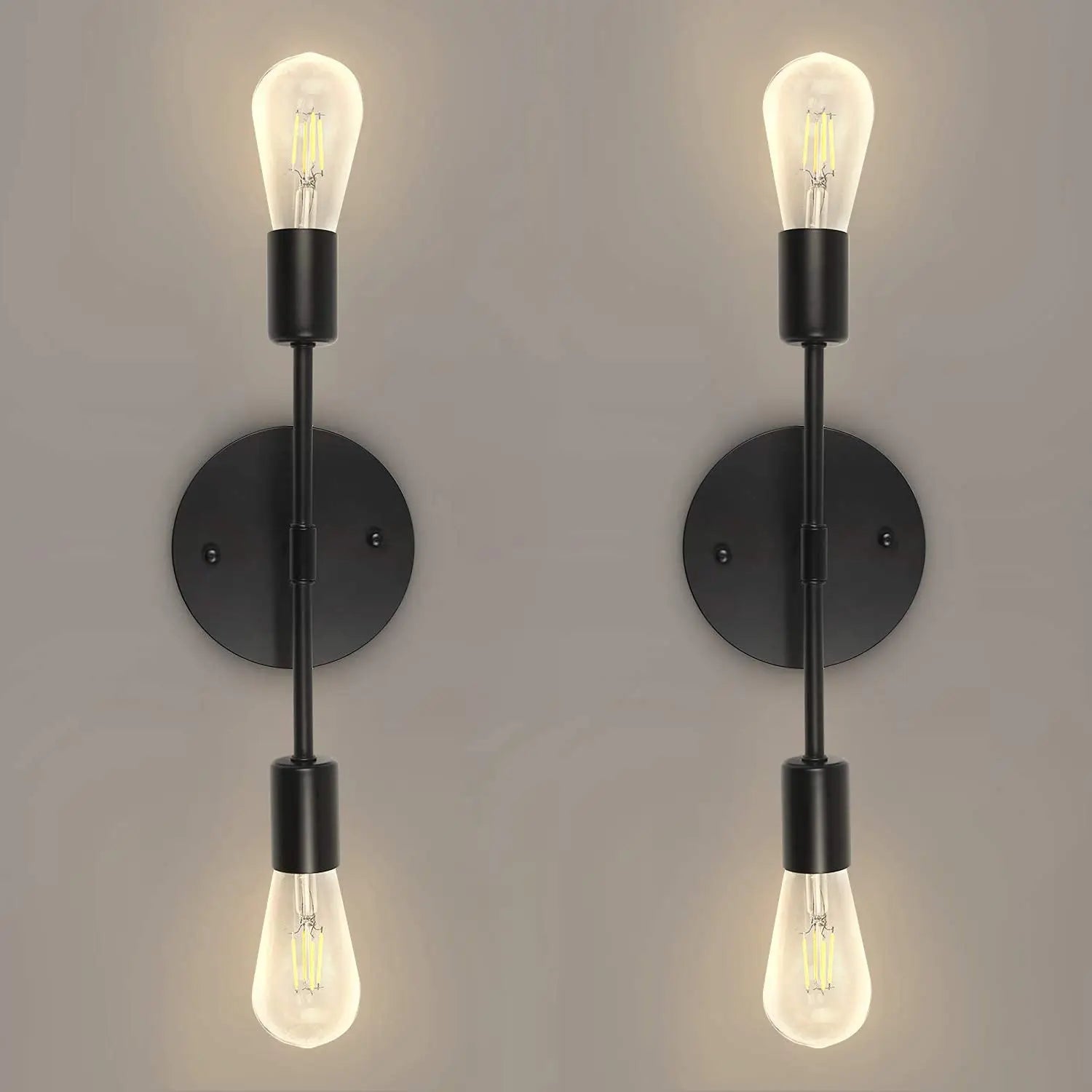 3 Heads Vintage Wall Lamp Bathroom Mirror Lamp Black Metal E26 E27 Modern Wall Light Indoor Aisle Hallway Living Room Bedroom De