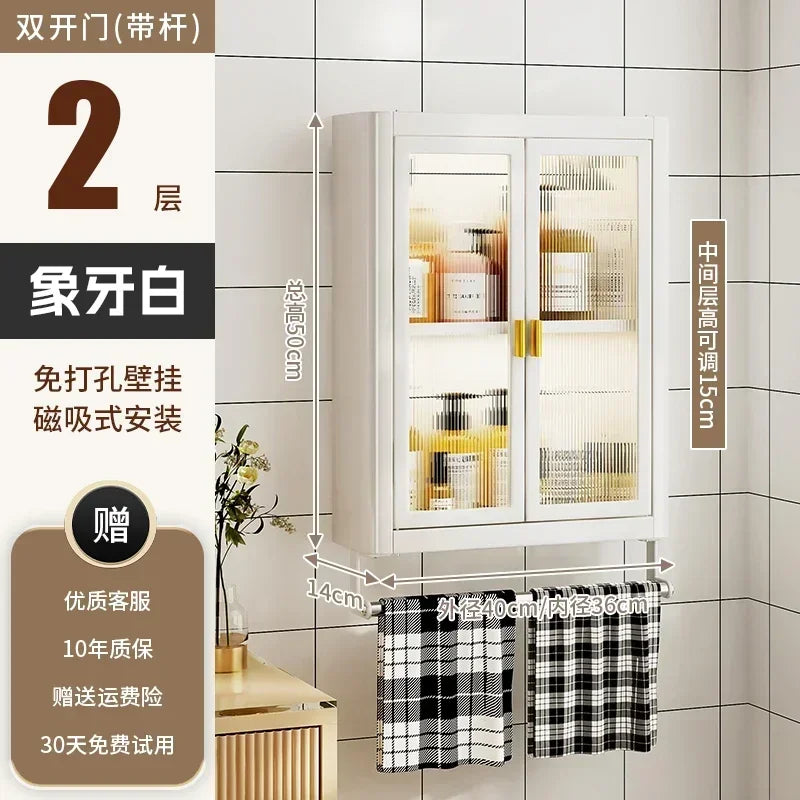 Modern Wall Mounted Bathroom Cabinet white Waterproof Storage Organizer Shelf for Toilet Vanity Bathroom home Decor Furniture