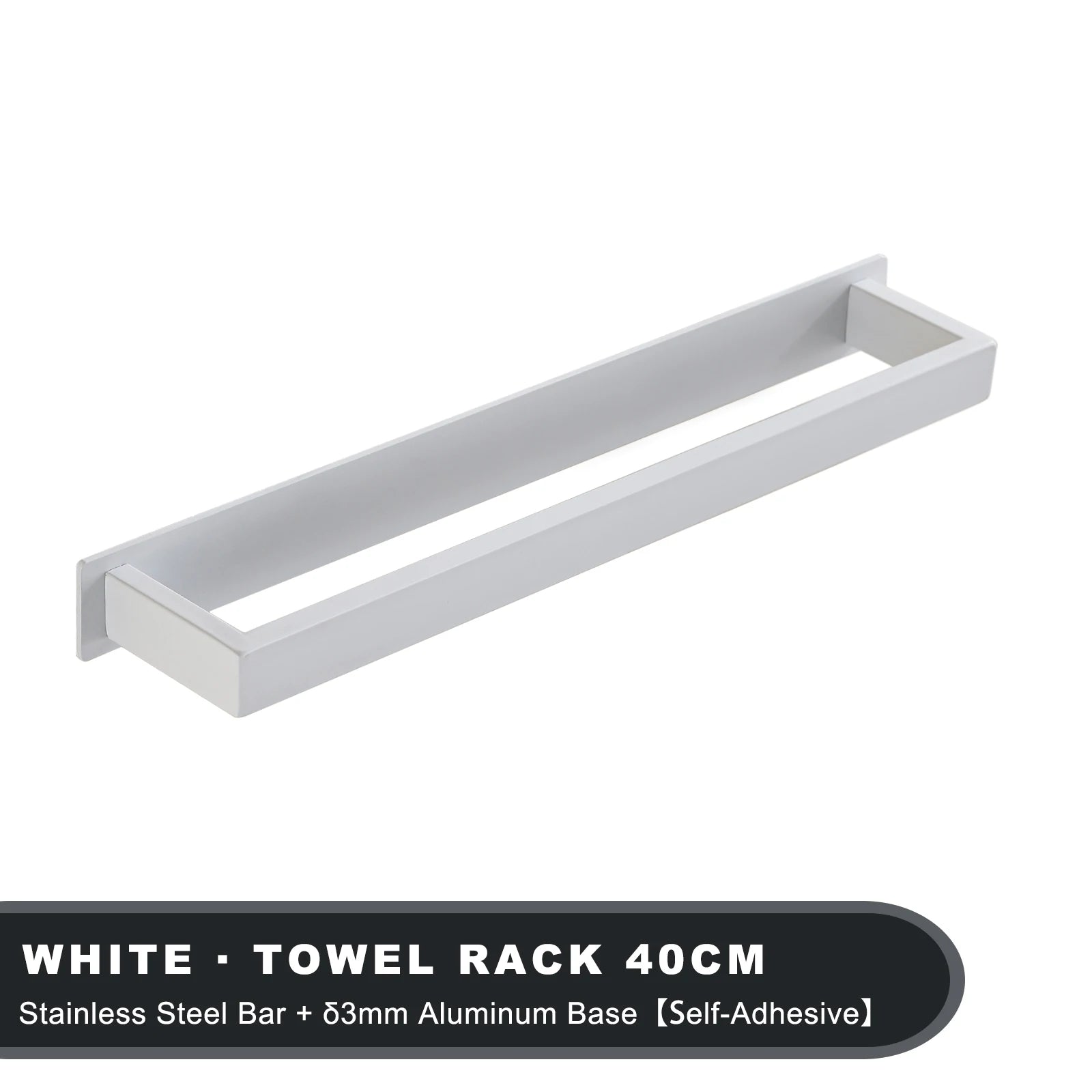 Strong Adhesive Bathroom Towel Rack Stainless Steel Bath Towel Hanger Wall Mounted Kitchen Hand Towel Holder No Drill
