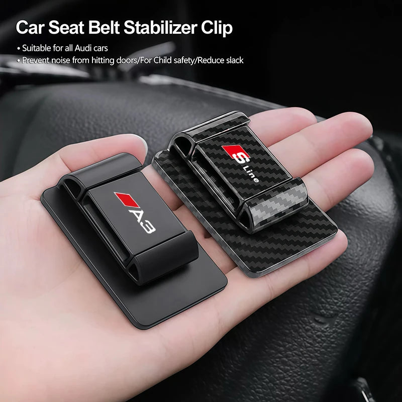 Car Seat Belt Stabilizer Anchor Clip Anti-Shak Accessories For Audi Sline A3 A4 A5 A6 A7 A1 A2 A8 Q1 Q2 Q3 Q4 Q5 Q6 Q7 Q8 TT RS3