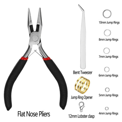 1353Pcs Open Jump Rings and Lobster Clasps Jewelry Findings Kit with Pliers for Jewelry Making Accessories Supplies