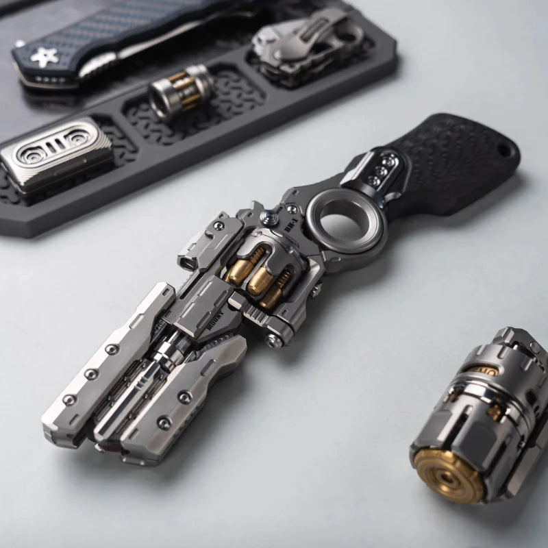 WANWU EDC New Zirconium Alloy Destroyer Electromagnetic Railgun Mechanical Metal Fidget Toy