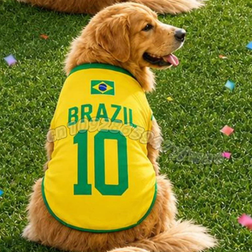 Summer Dog vest Belgium CANADA Germany print Basketball Clothes Puppy T-Shirt Summer Pet Cat Shirts For  soccer fans  Dogs vest