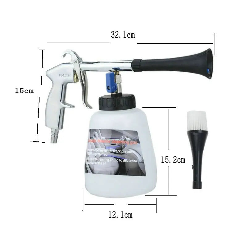 High Pressure Car Wash Maintenance for Portable Interior Deep Cleaning Gun Washer Cockpit Care with Brush Air Operated  portable