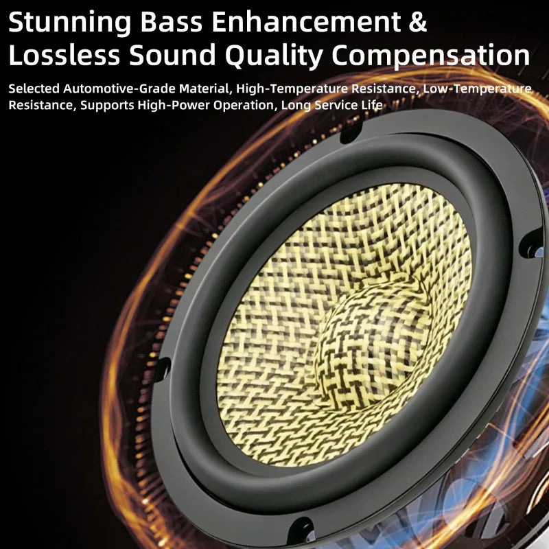 2pcs 6.5 Inch High Power Subwoofer 1000W Midrange Bass Speaker Bulletproof Fabric Carbon Fiber HIFI High Power Bass Automotive