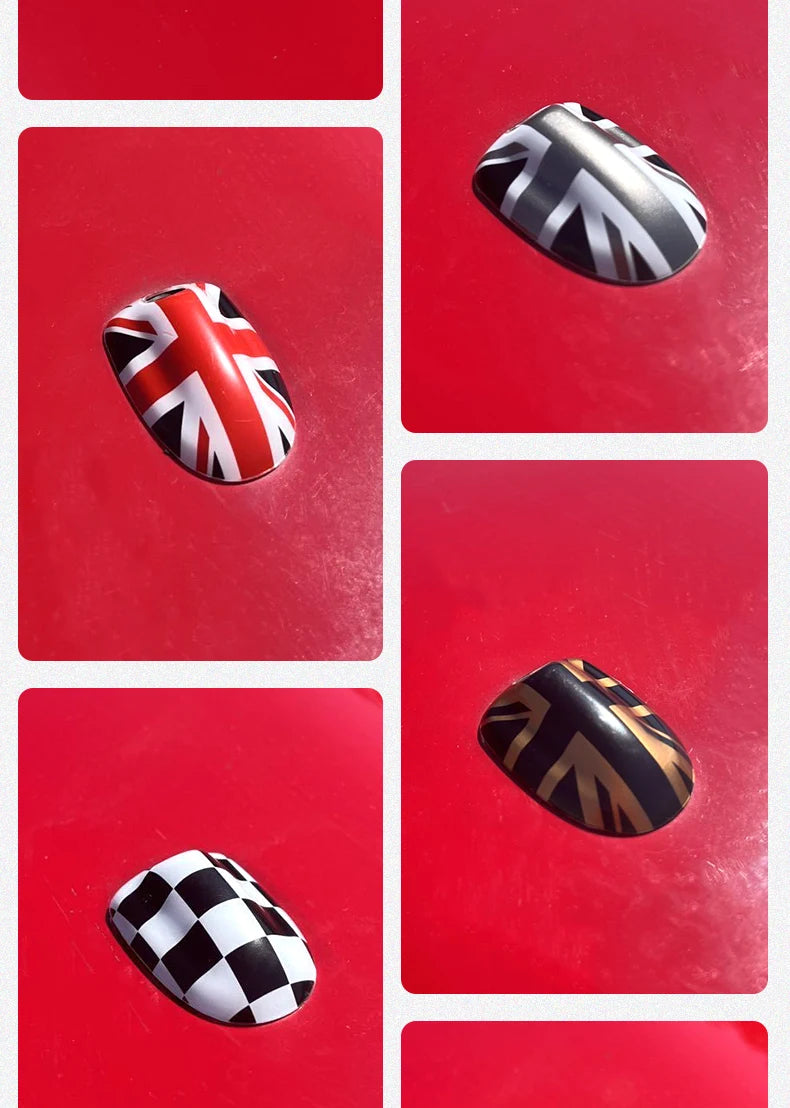 Car Wiper Water Spray Nozzle Covers Stickers Union Jack For Mini Cooper F54 F55 F56 F57 F60 Decorative Shell Car Accessories
