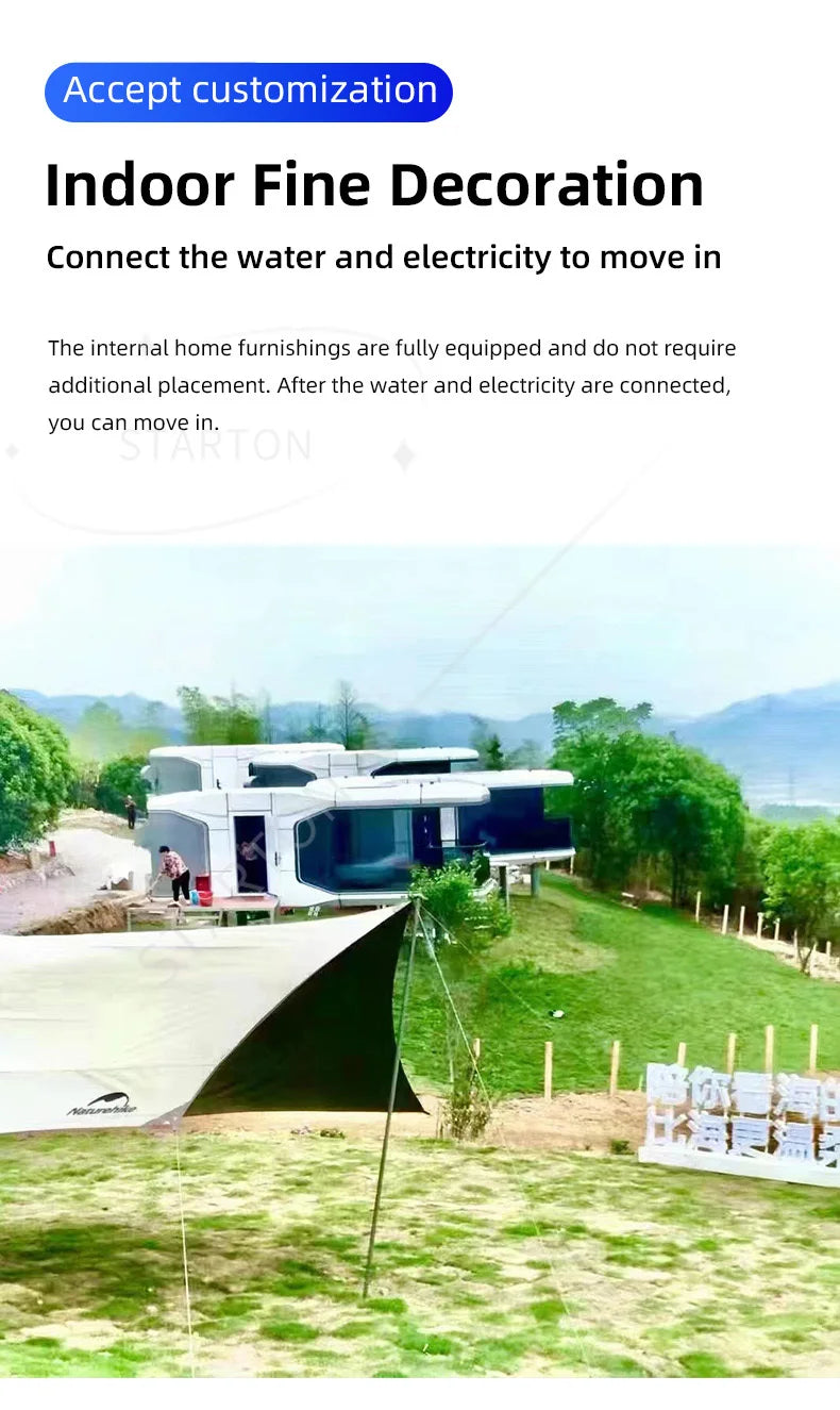 Capsule House Space Capsule With Intelligent S custom.2 Stories Frame House Prefabricated Prefab Modern Home Luxury Houses