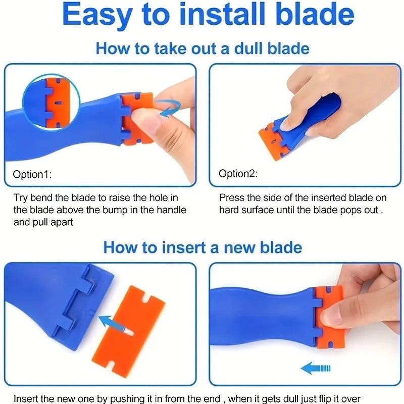 Cleaning Scraper 1Set Car Sticker Remover Multipurpose Plastic Small Paint Automotive Film Applying Tool Household Glass