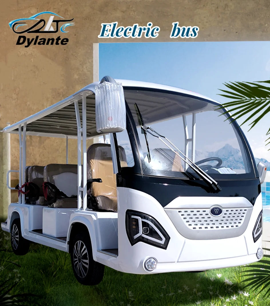 China-Made Luxury Exquisite 11-Seat Large Electric Tourist Sightseeing Bus Luxury Passenger Trackless Micro Electric Bus