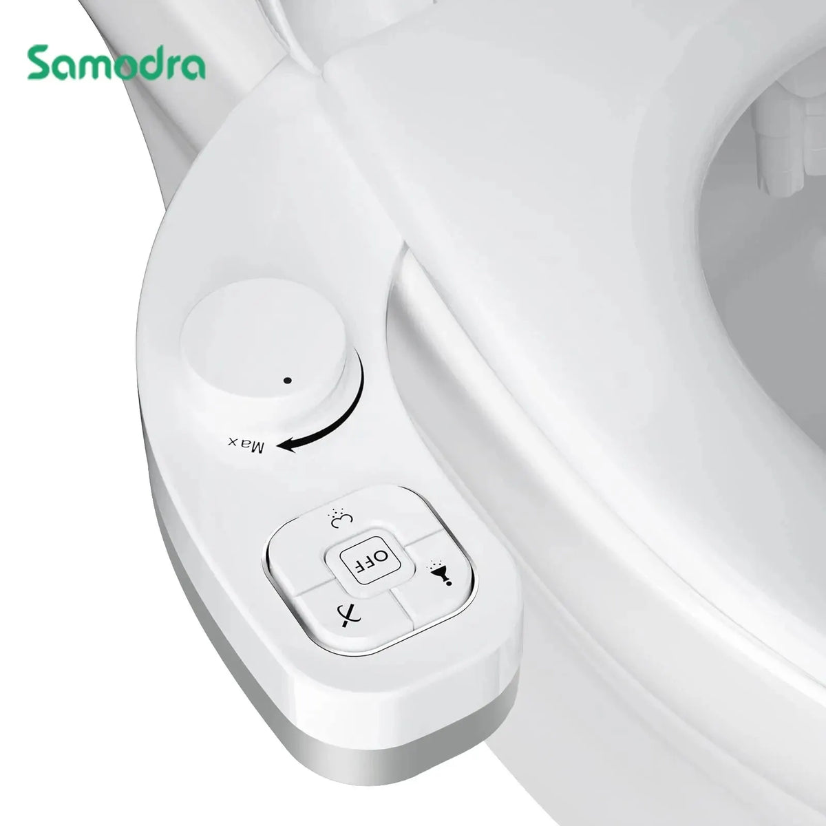 Bidet non électrique SAMODRA - Fixation de siège de toilette à double buse autonettoyante (lavage avant et arrière)