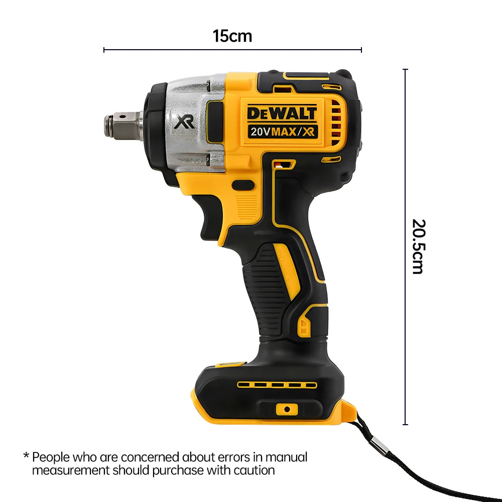 Dewalt DCF880 Clé à chocs électrique sans fil sans balais, lumière LED, 3250 tr/min, 205 N.m, outil électrique sans fil pour l'amélioration de l'habitat