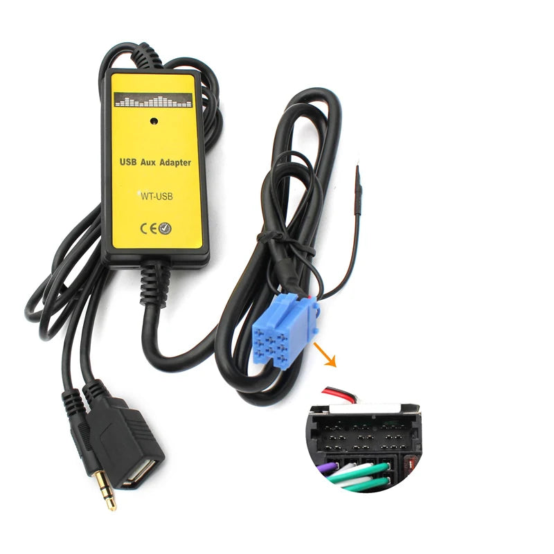 Moonet Car Audio USB AUX Adapter Auxiliary CD Changer for Audi Skoda Volkswagen Tiguan Touran T5 Golf Passat