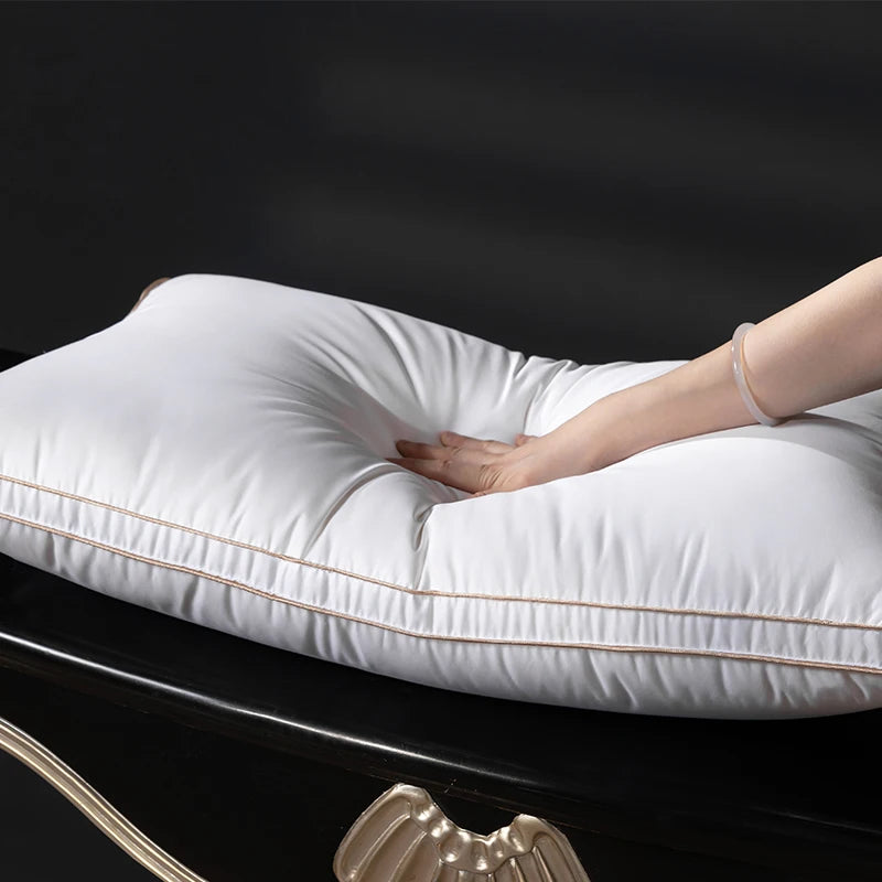 Feather Down Pillow 95% Goose Down 28x20 Inch 1200TC Pima Cotton Silent Sleep