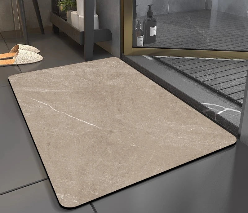 Absorbent and anti slip floor pad, Diatomaceous earth foot pad, quick drying bathroom door, toilet, bathroom use
