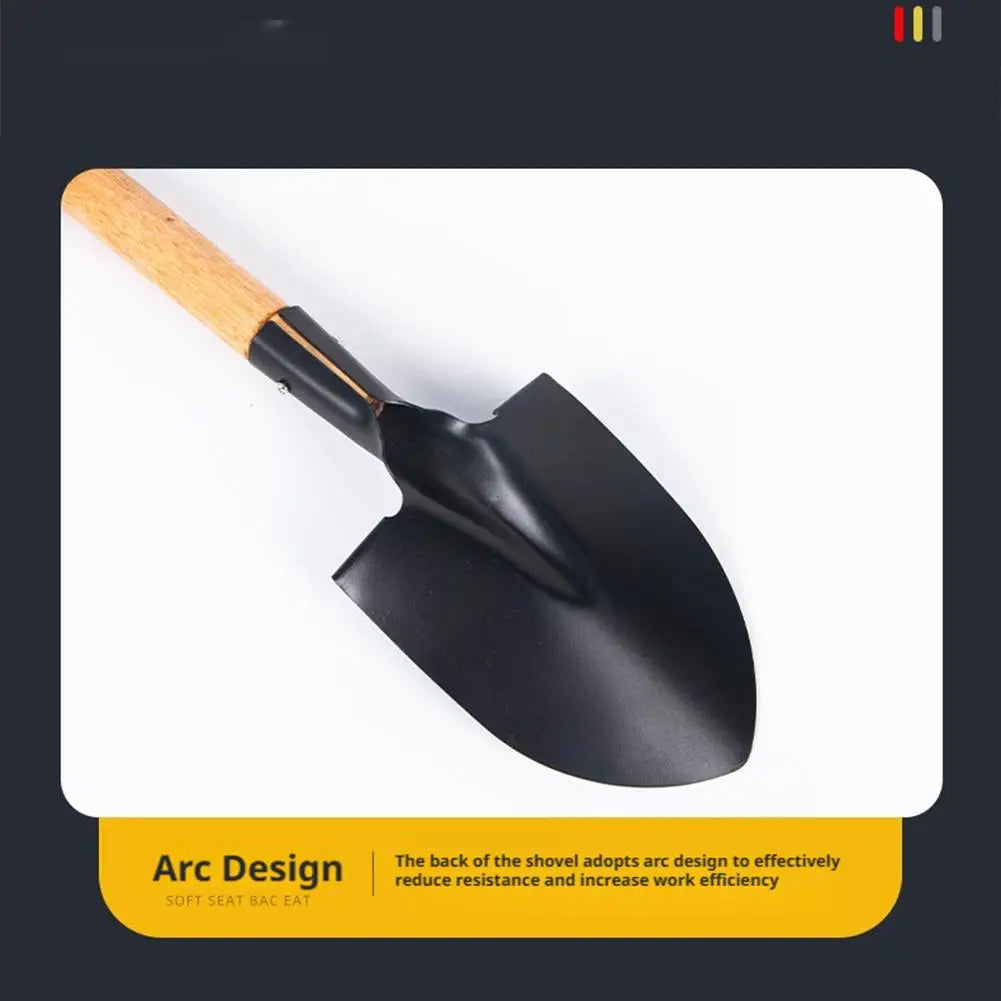 36cm Garden Shovel WIth Wooden Handle Stainless Steel Mini Planting Digging Practical Tool Flower Vegetable Children Adult Toy